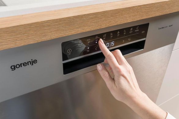 Фото: 20 з 27, Посудомийна машина Gorenje, 16компл., A+++, 60см, дисплей, 3 кошика, AquaStop, сірий (GS643E90X), купити за 22 799 грн зі знижкою в Смартс | smarts.ua