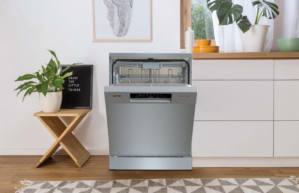 Фото: 27 з 27, Посудомийна машина Gorenje, 16компл., A+++, 60см, дисплей, 3 кошика, AquaStop, сірий (GS643E90X), купити за 22 799 грн зі знижкою в Смартс | smarts.ua