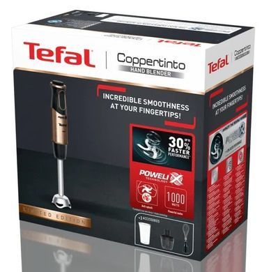 Фото: 13 из 13, Блендер Tefal заглибний Quickchef 1000Вт, 3в1, чаша-800мл, чопер-500мл, турборежим, чорно-бронзовий (HB656G10), купить за 2 599 грн со скидкой в Смартс | smarts.ua