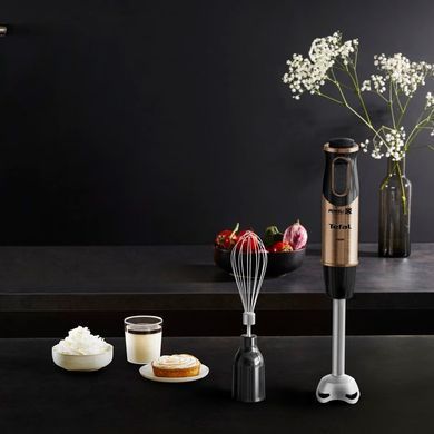 Фото: 11 из 13, Блендер Tefal заглибний Quickchef 1000Вт, 3в1, чаша-800мл, чопер-500мл, турборежим, чорно-бронзовий (HB656G10), купить за 2 599 грн со скидкой в Смартс | smarts.ua