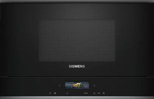 Фото: 1 из 7, Мікрохвильова піч Siemens вбудована, 21л, електр. керув., 900Вт, гриль, дисплей, чорний (BE732L1B1), купить за 51 999 грн со скидкой в Смартс | smarts.ua