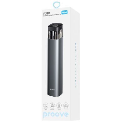 Багатофункціональний набір викруток Proove Fixer 46in1 (MTSF46000003) Gray