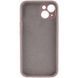 Чехол Silicone Case Full Camera Protective (AA) NO LOGO для Apple iPhone 13 (6.1") Серый / Lavender Gray