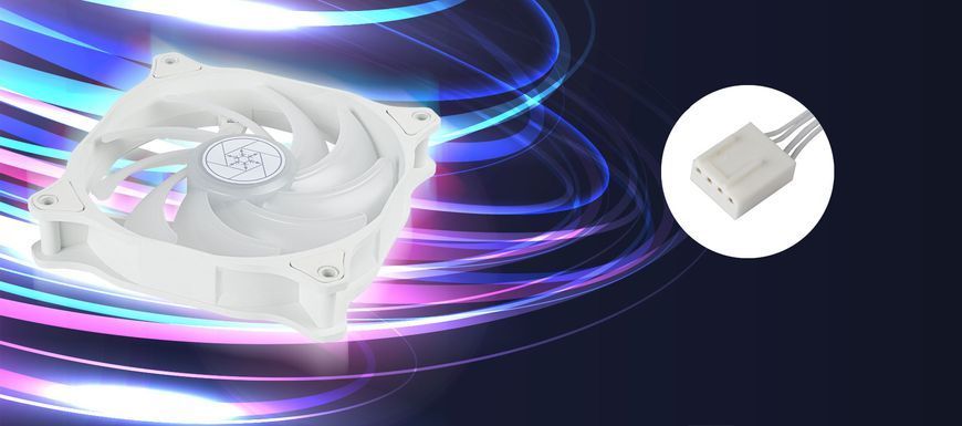 Фото: 2 з 17, Корпусний вентилятор SilverStone Air Blazer 120RW-ARGB, 120мм, 600-2200rpm, 4pin PWM, 3pin +5VARGB, 7.4-35.6dBa, білий, купити за 569 грн зі знижкою в Смартс | smarts.ua