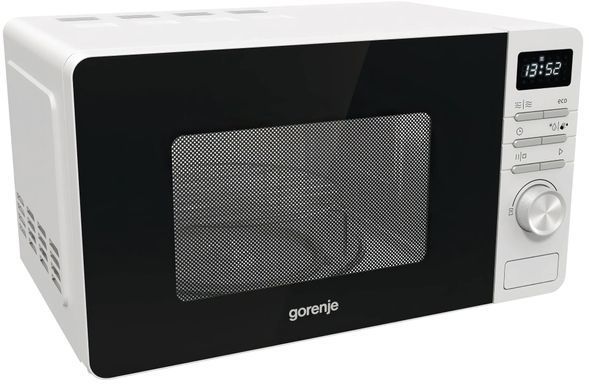 Мікрохвильова піч Gorenje, 20л, електр. керув., 800Вт, дисплей, білий (MO20A3W)