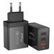 Мережевий Зарядний пристрій ESSAGER Fangbo QC3.0 3U (QC+Dual 2.4A) Charging Head EU (ECTQC3-FBB01) Black