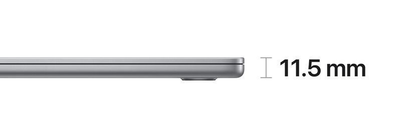 Фото: 3 з 5, Ноутбук Apple MacBook Air 15.3 8CPU/10GPU/16GB/256GB Space Gray Z18L000PN 2023 (M2), купити за 73 956 грн зі знижкою в Смартс | smarts.ua