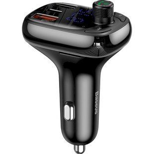 Автомобільне ЗУ Baseus FM Launcher S-13 2USB + Type-C CCMT000101 Black
