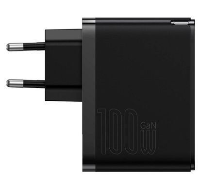 Фото: 6 з 6, Зарядний Пристрій Baseus GaN5 Pro Fast Charger C+U 100W (Cable Type-C to Type-C 100W(20V/5A) 1m) CCGP090201 Black, купити за 2 599 грн зі знижкою в Смартс | smarts.ua