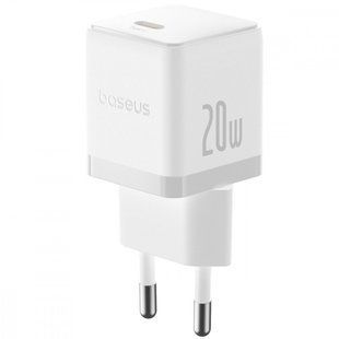 Фото: 1 з 1, Зарядний Пристрій Baseus Palm Fast Charger 20W (Type-C) + Кабель Type-C to Lightning 20W (1m) (E0116400) white, купити за 699 грн зі знижкою в Смартс | smarts.ua