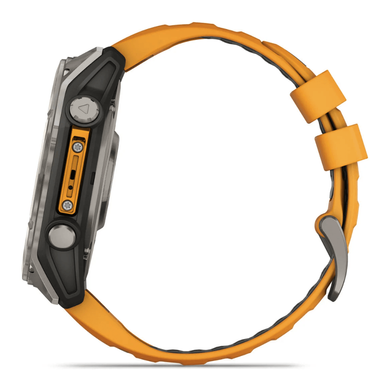 Фото: 5 из 6, Смарт-годинник Garmin Fenix 8 51mm AMOLED Sapphire Titanium w. Spark Orange/Graphite Silicone Band (010-02905-10,010-02905-11), купить за 67 599 грн со скидкой в Смартс | smarts.ua