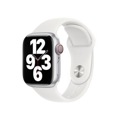 Фото: 2 з 3, Ремінець Apple Watch Sport Band 38/40/41mm White (MTP52/MJ4E2/MQ3N2), купити за 3 399 грн зі знижкою в Смартс | smarts.ua