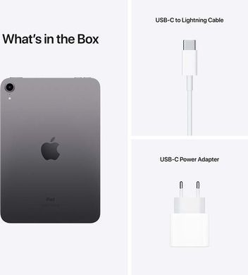 Фото: 4 з 5, Планшет Apple iPad mini 6 2021 Wi-Fi 256GB Space Grey (MK7T3), купити за 30 499 грн зі знижкою в Смартс | smarts.ua