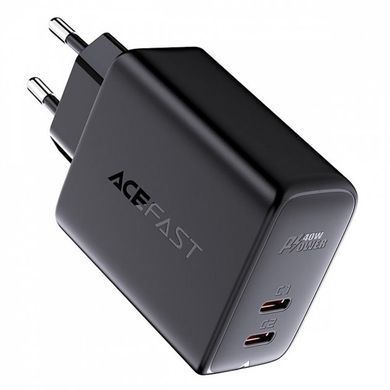 Фото: 2 з 5, Зарядний Пристрій Acefast A9 PD 40W (2 Type-C) Black, купити за 999 грн зі знижкою в Смартс | smarts.ua